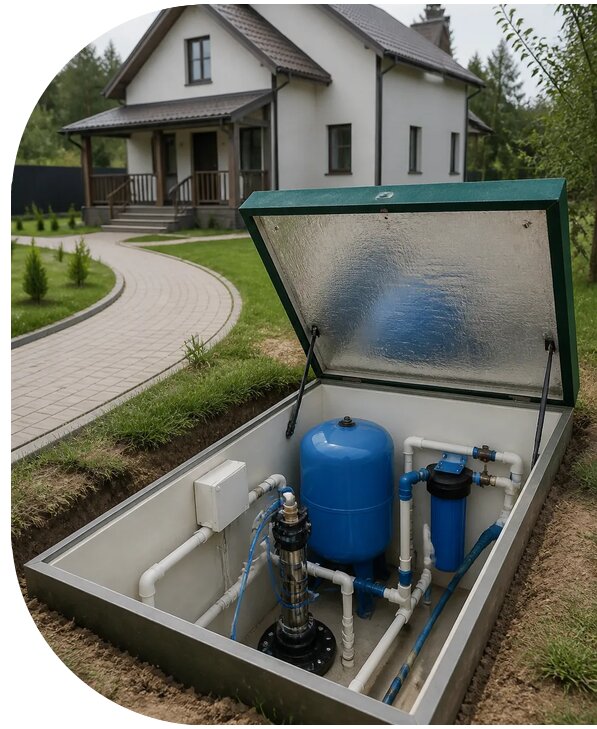 Автономное водоснабжение дома в Коломне от 152085 р. | АПаруса-Клм